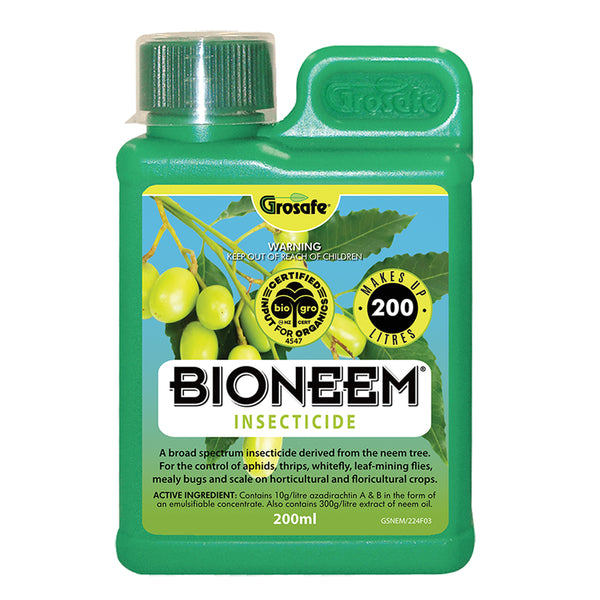 Grosafe BioNeem Neem Oil Insecticide for Aphids, Thrips, Mites, Meal