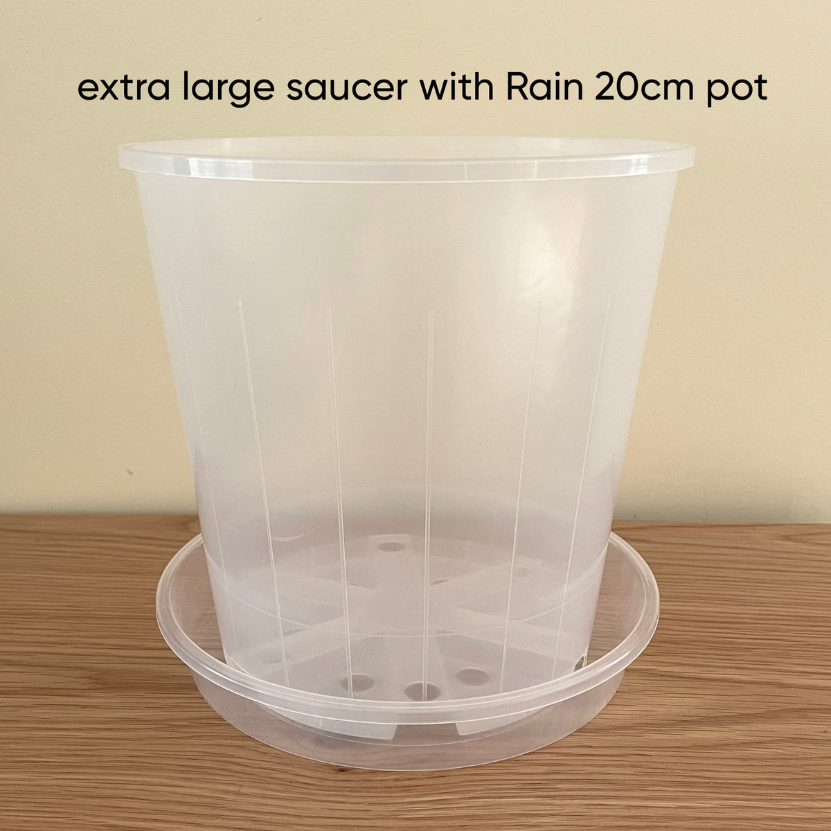 Rain Clear Saucer - Extra Large 19.5cm - Best match 20cm to 23cm pots - From $2.40 each