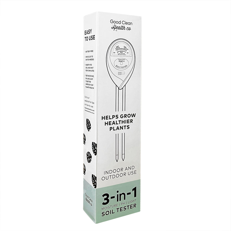 Good Clean Health Co 3-in-1 Soil Tester - White with Box