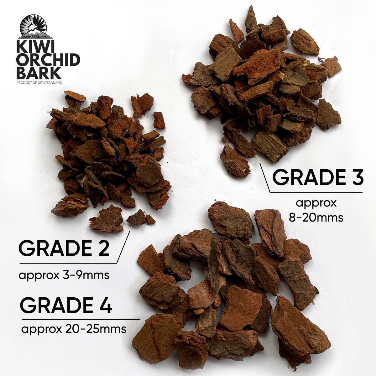 Kiwi Orchid Bark - Grade 3 - 2 litres