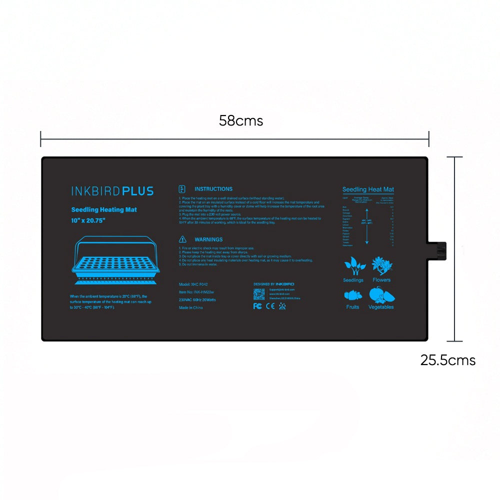 Inkbird Plus - Heat Pad Seedling Mat - 58 x 25 cms