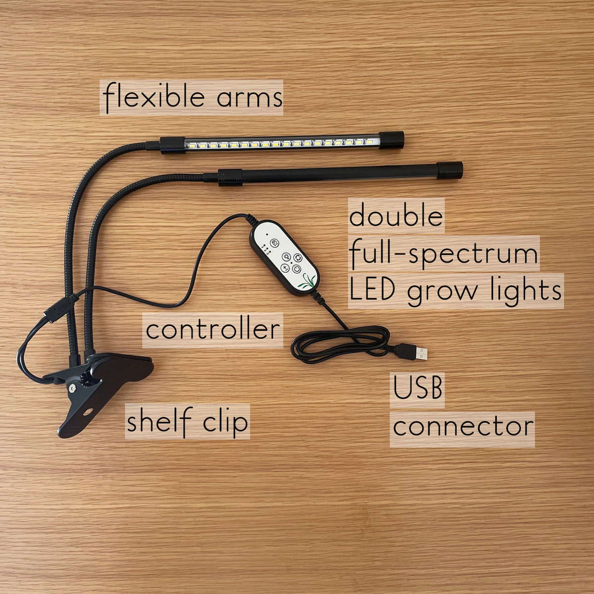 led grow light kit with clip