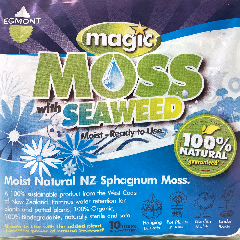 Egmont Magic Moss - Sphagnum Moss + Seaweed - Ready to Use - 10 Litres (15cm x 15cm compact cube)