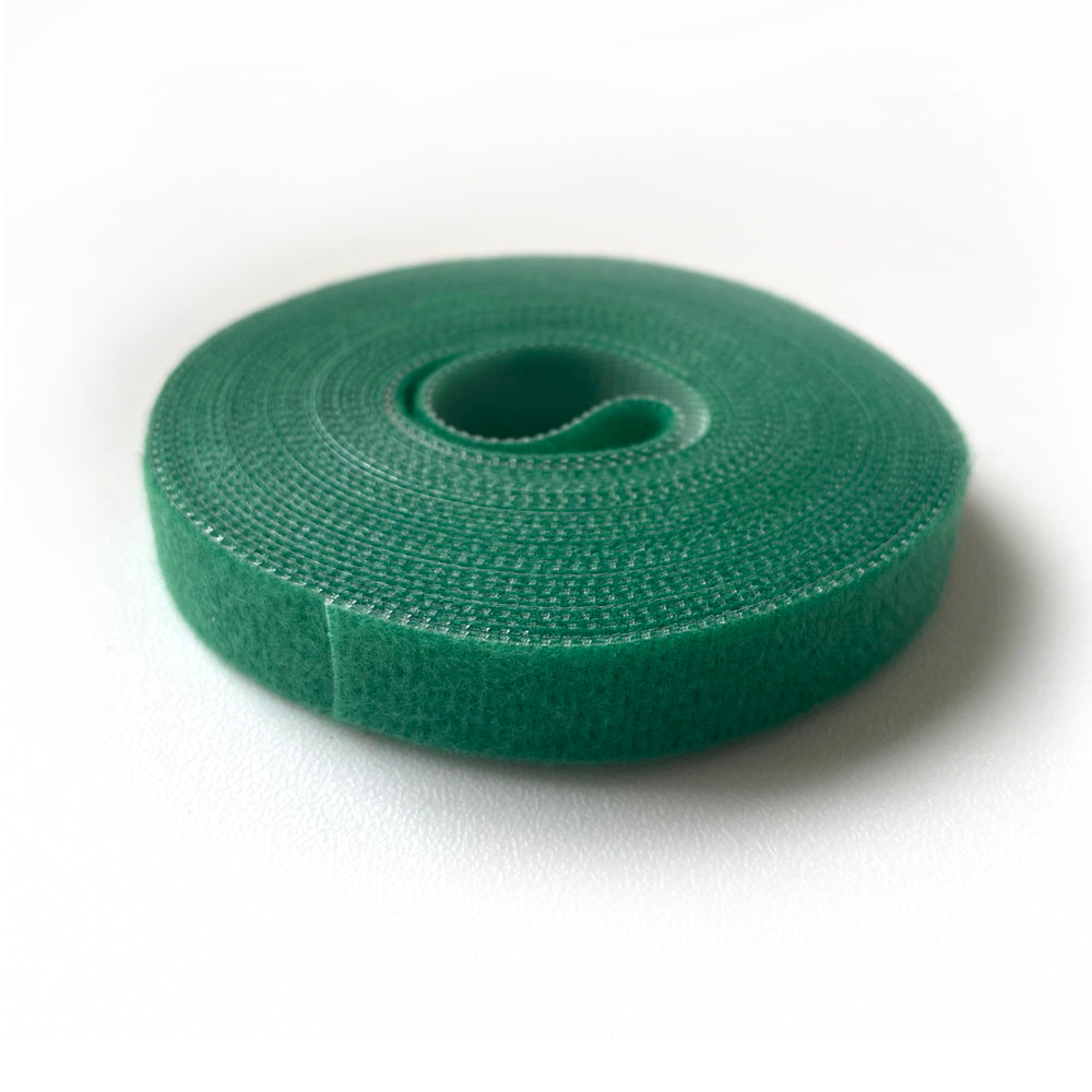 Plant Velcro - 1.5cm wide x 5 to 10 metre roll - GREEN