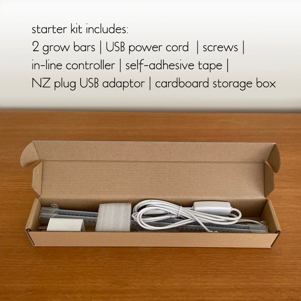 Grow Bar - Grow Light Starter Kit with FREE NZ plug adaptor included