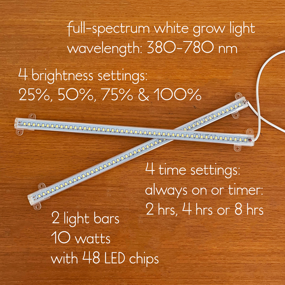 Grow Bar - Grow Light Starter Kit with FREE NZ plug adaptor included