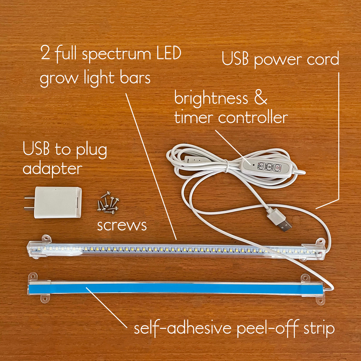 Grow Bar - Grow Light Starter Kit with FREE NZ plug adaptor included