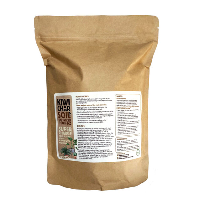 Kiwichar - Biochar Charcoal Soil Enhancer