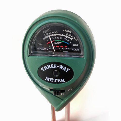 Crew 3-in-1 Water Meter - Light pH and Moisture Soil Meter - GREEN