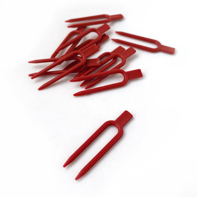 Crew Stem Soil and Moss Pole Pins - 10 pack - RED – lovethatleaf